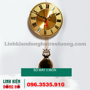 Bộ máy đồng hồ treo tường 5 món